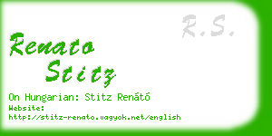 renato stitz business card